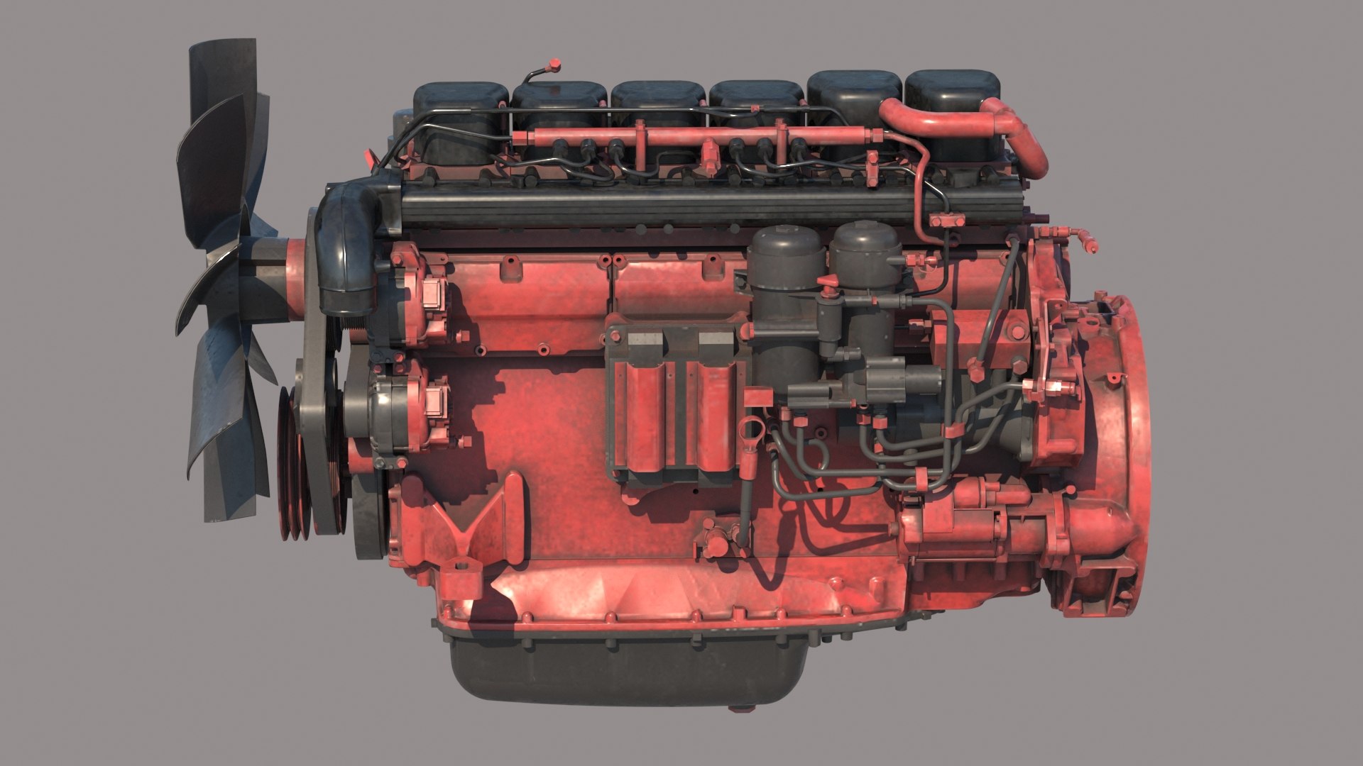 3D dc13 diesel engine pbr - TurboSquid 1499806