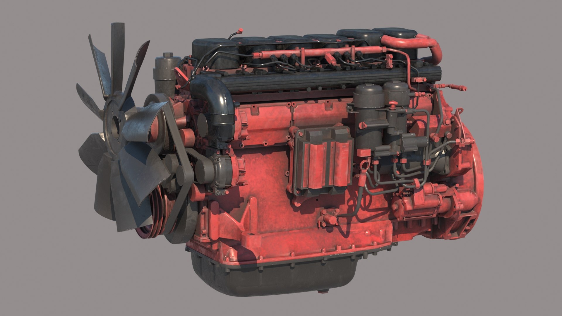 3D dc13 diesel engine pbr - TurboSquid 1499806