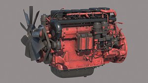 DC13 Diesel Engine VRay PBR