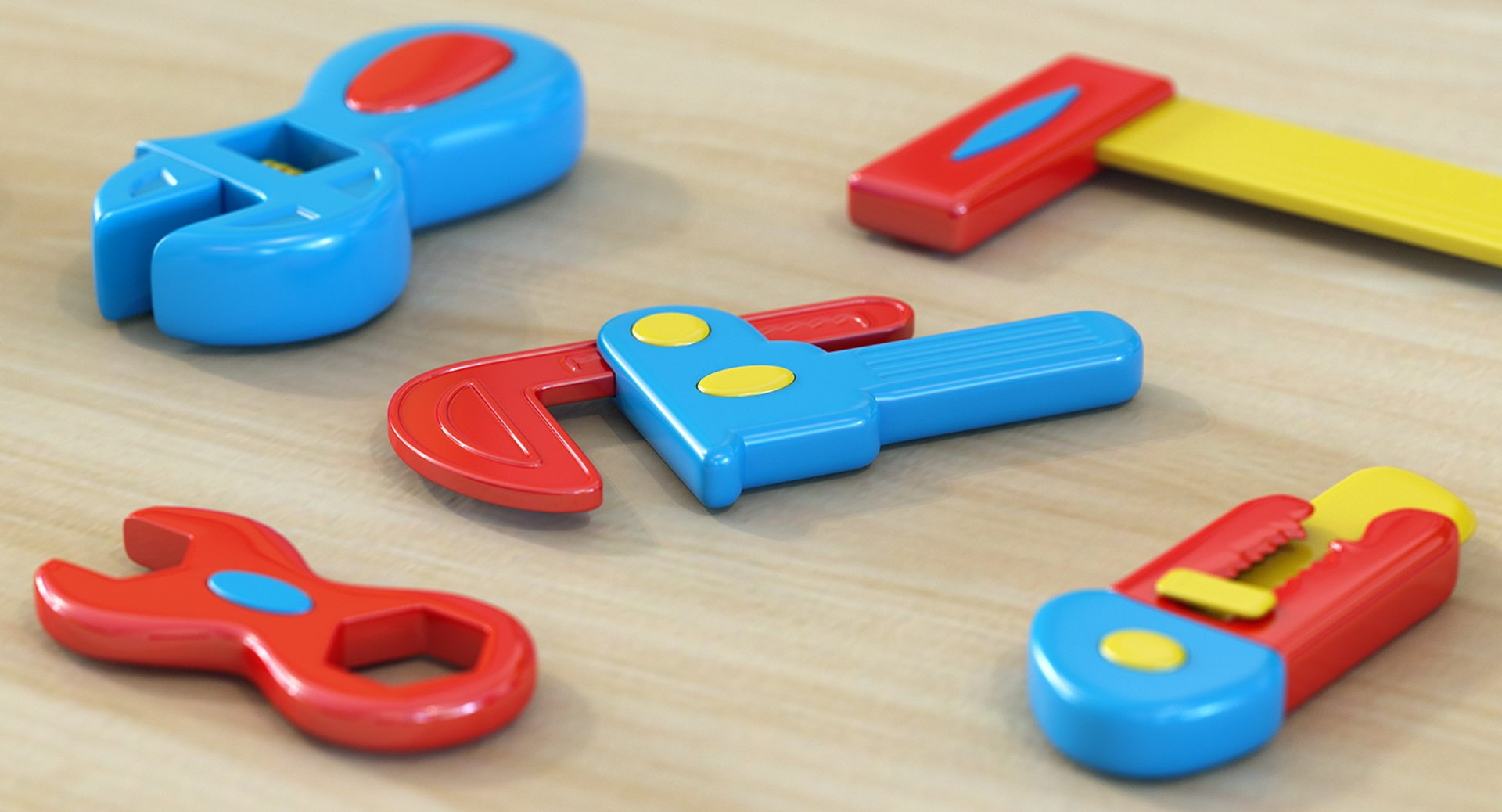 3D Plastic Toy Tools Collection 3 Model - TurboSquid 2212801