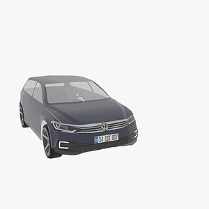 3D Sedan Type Car vw Passat model