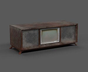dusty antique tv 70 s 3D model