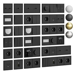 Sockets and switches Jung 01 3D