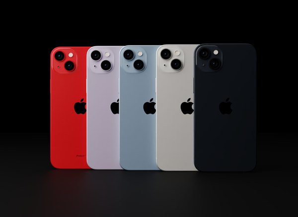3D Apple iPhone 14 All Models in Official Colors model