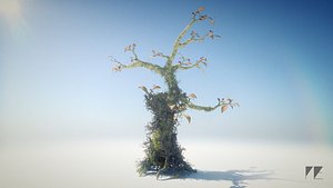3d model whimsical fantasy tree leaves