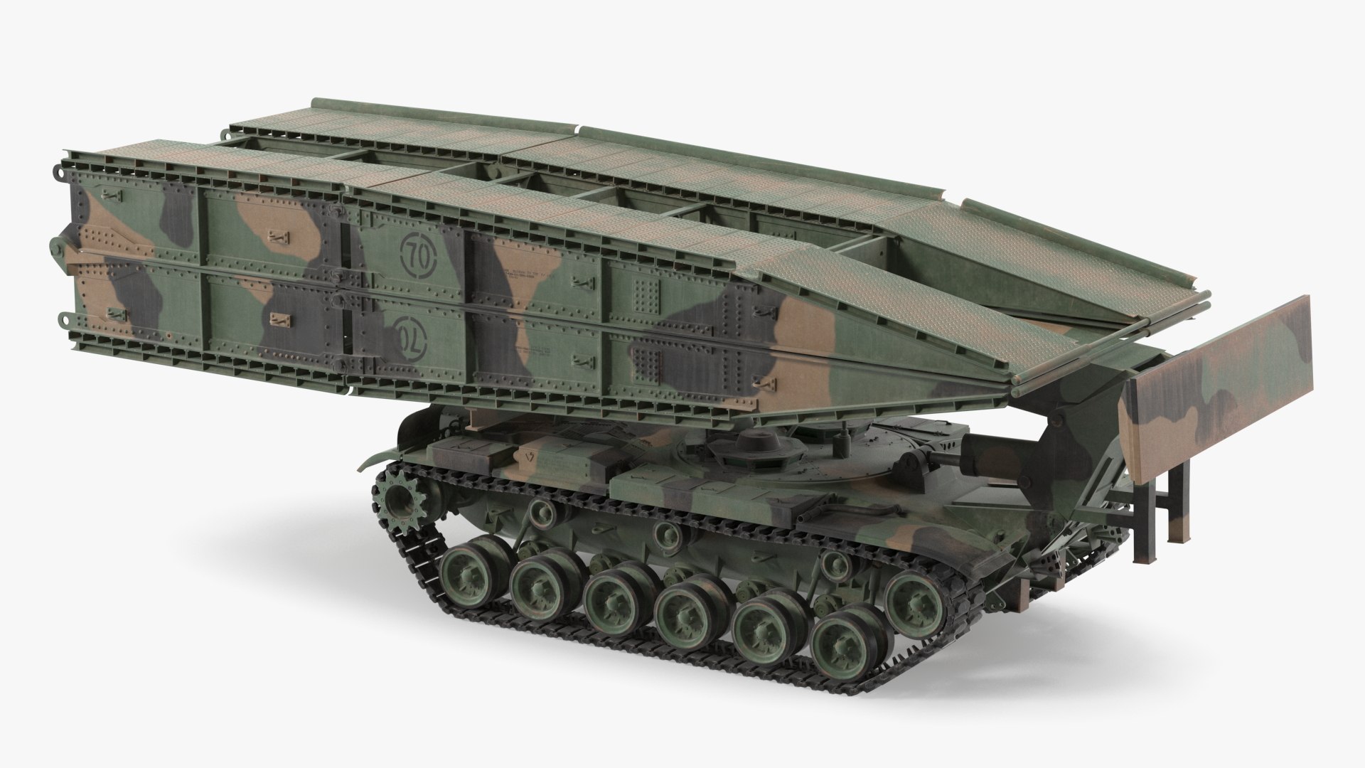 AVLB M60A1 Armored Vehicle Launched Bridge Rigged 3D model preview
