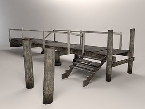 wooden pier 3d max