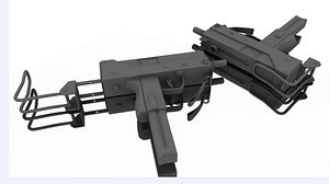 machine pistol 3d obj