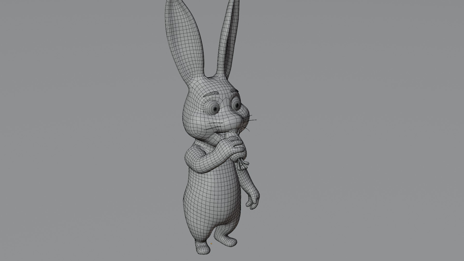 3D Model Cartoon Rabbit Animated And Rigged Base Mesh - TurboSquid 2084913