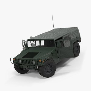 soft military car hmmwv 3d model