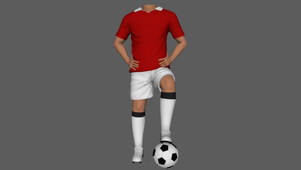 3D model soccer ready print different