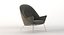 Sillón oculus fotorrealista Ch468 Carl Hansen &amp; Son por Hans J. Wegner