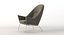 Sillón oculus fotorrealista Ch468 Carl Hansen &amp; Son por Hans J. Wegner