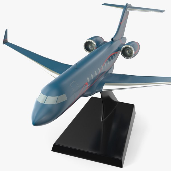 Business Jet Scale Model with Stand 3D model
