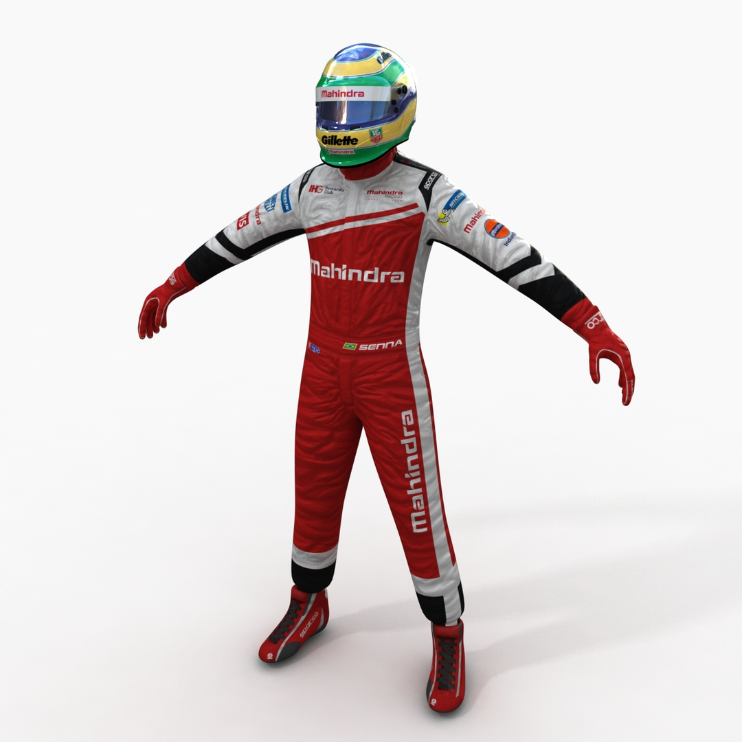 Mahindra Formula E Driver 3d Model