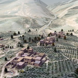 mountain village 3d model