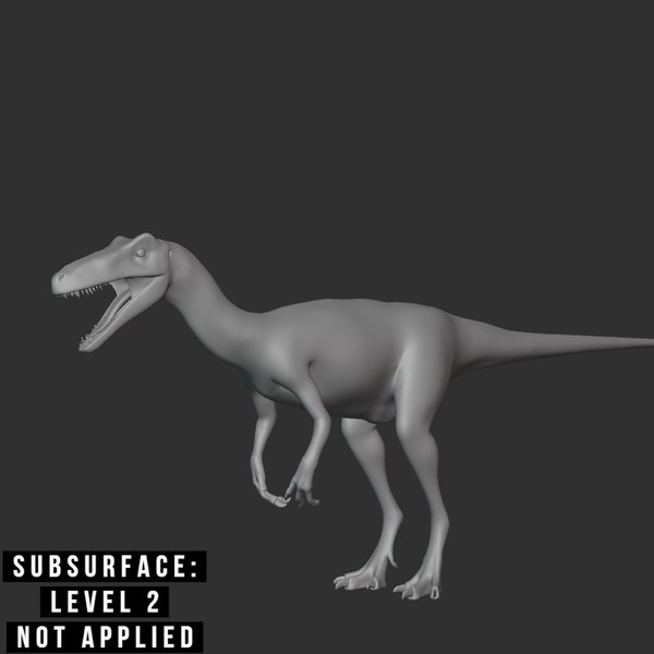 Coelurus Basemesh Low Poly 3D