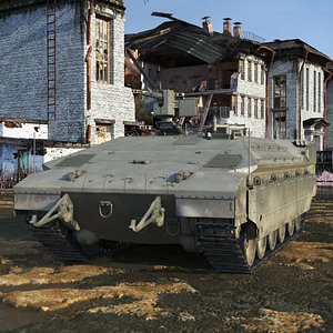 IDF Namer Armored Infantry Carrier Dirty Rigged for Maya 3D