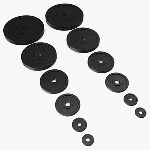 Gym Weight Plates Set 3D model