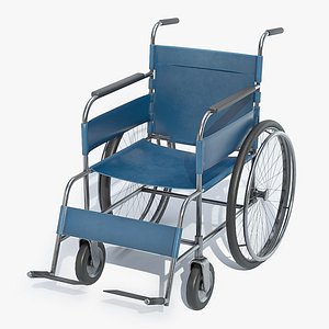3D Hospital wheelchair Lowpoly