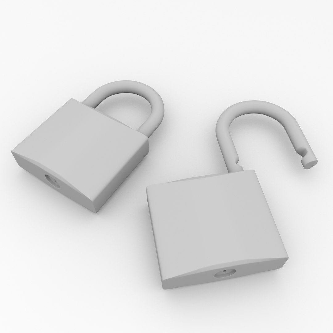 3ds padlock lock