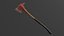 Fire Axe Game Ready PBR Asset Low Poly High Poly Texture 4K