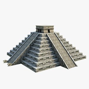 3D chichen itza pyramid