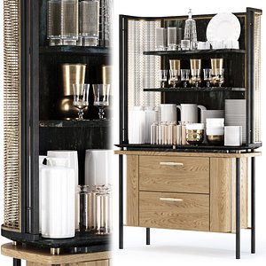 Katty modern sideboard with dishes by Bpoint Design