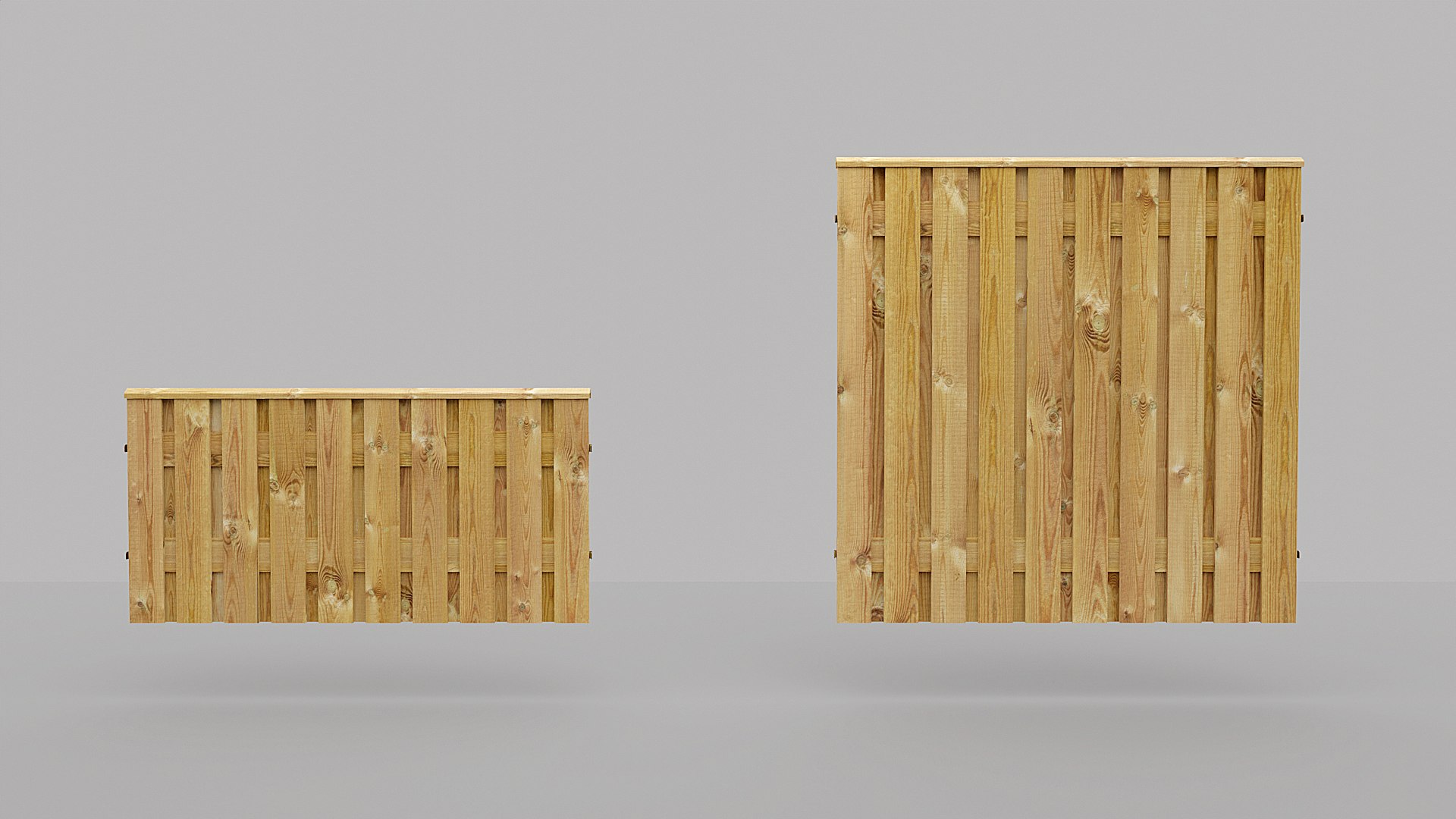 3D Garden Fence Building Kit Anthracite Poles With Pyramid Top Model