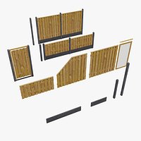 Garden Fence Building Kit - Anthracite poles with pyramid top