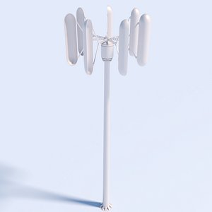 3D model vertical axis wind turbine