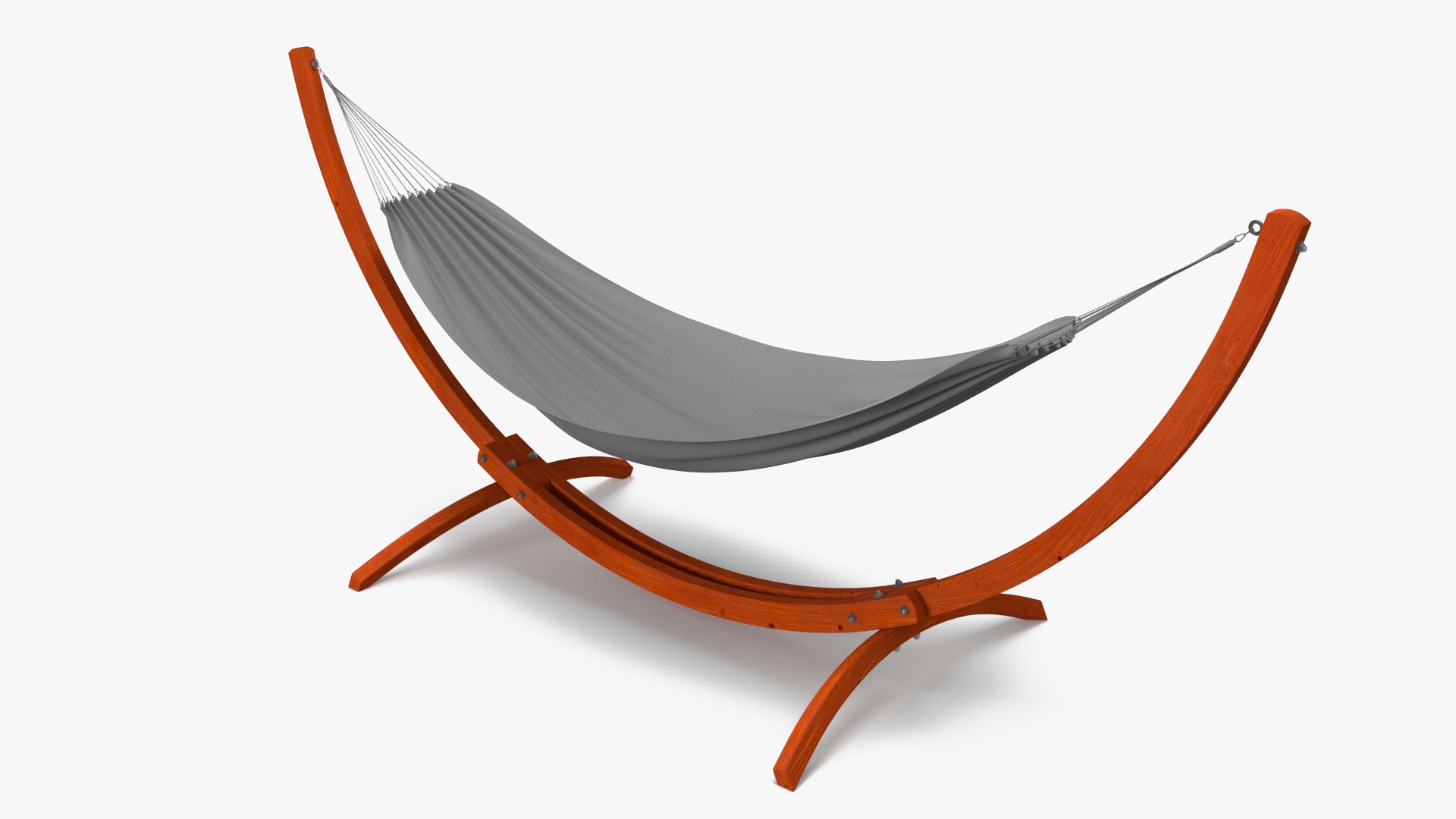 Double Cotton Hammock Solid Pine Stand 3D model preview