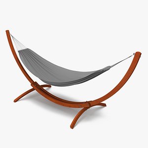 3D Double Cotton Hammock Solid Pine Stand