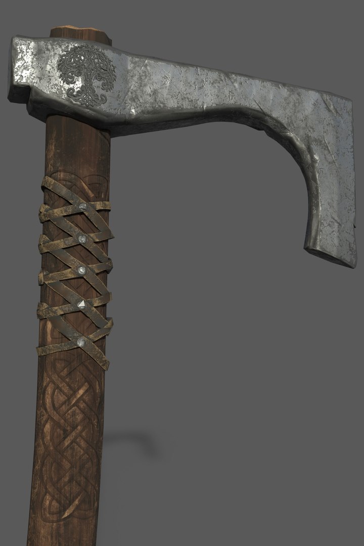 Viking axe games modeled 3D - TurboSquid 1149259