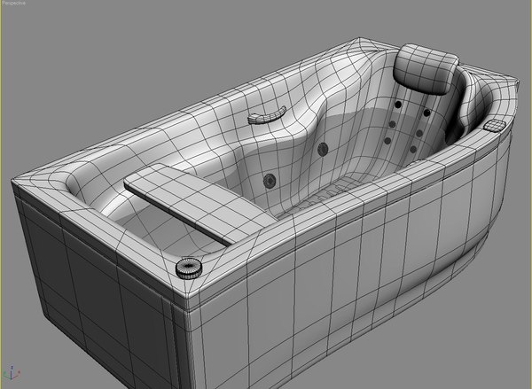 3d bath hydromassage model