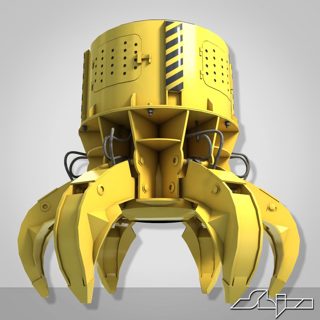3d Model Excavator Grab 6