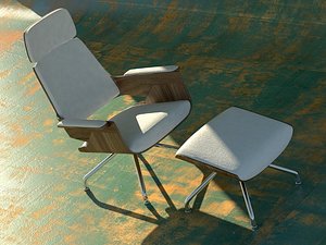 thonet lounge chair 3d model