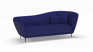 3D Vittoria Velvet Sofa 2