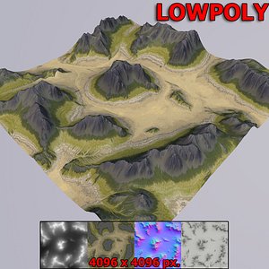 3D model games terrain