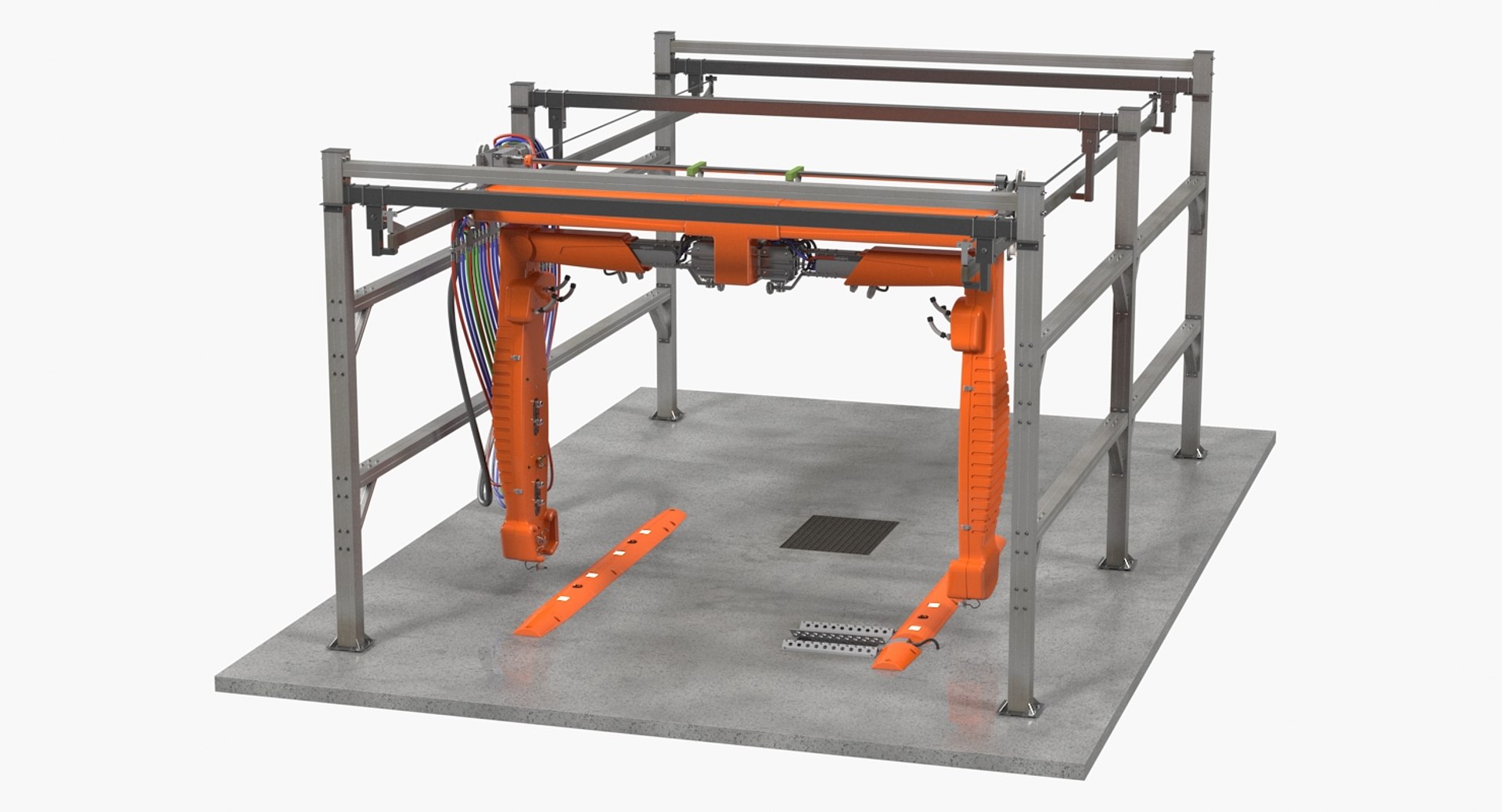 Automatic Carwash System Generic 3D Model preview