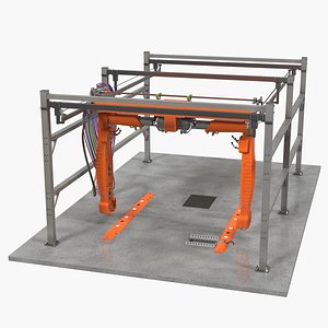 Automatic Carwash System Generic 3D Model