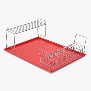3D Red Dish Drainer