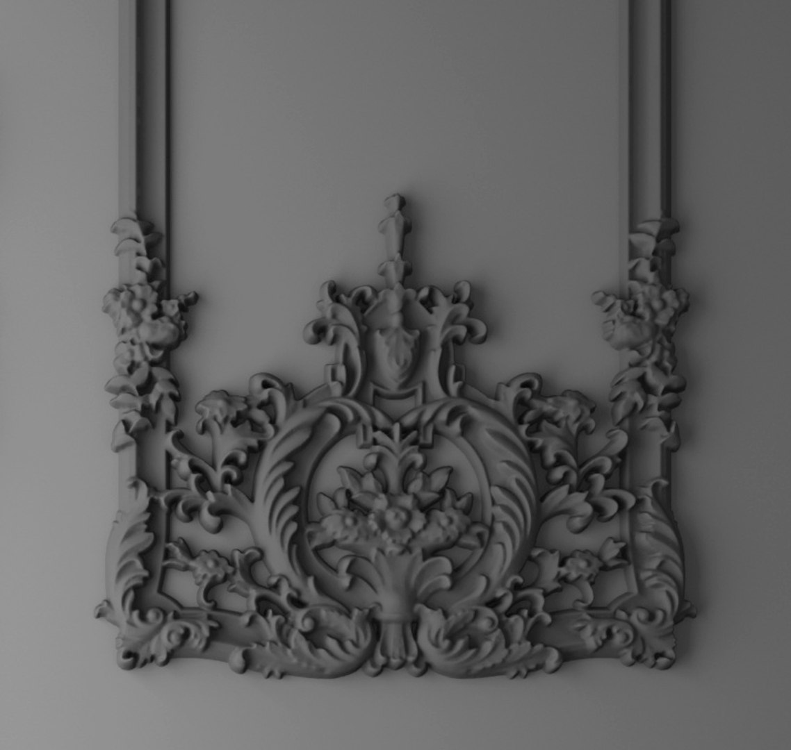 3D Boiserie Molding - TurboSquid 960856