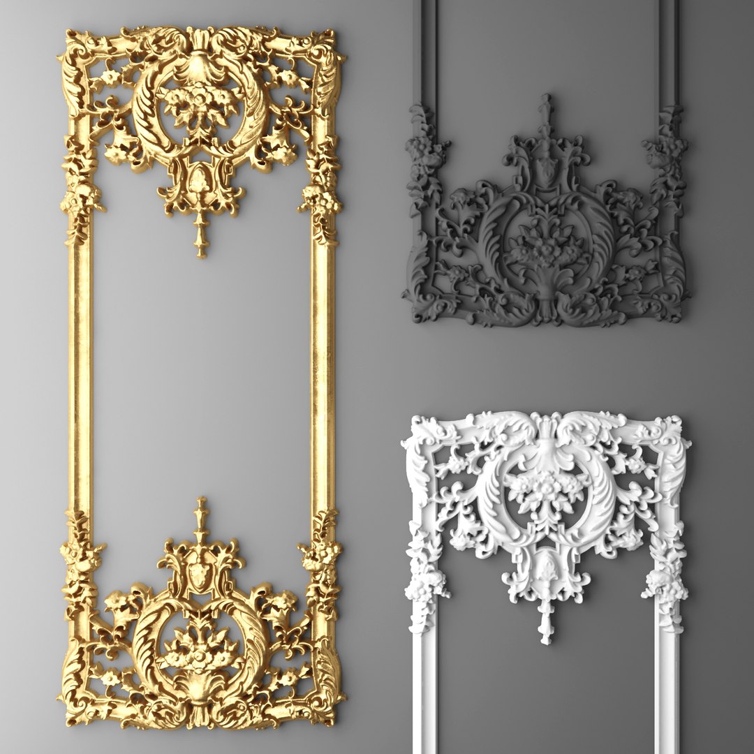 3D Boiserie Molding - TurboSquid 960856