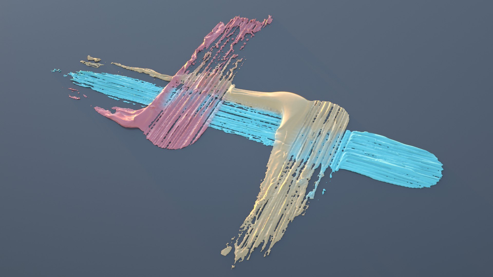 3D Paint Smear 4 Model - TurboSquid 1863213