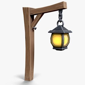 Stylized Lamp Pole 3D