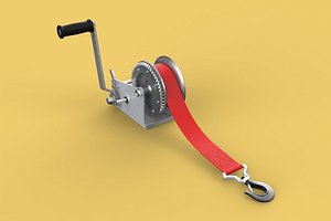 3D STANDARD MANUAL HAND LEVER CRANK WINCH HOIST BELT LIFTING CRANE