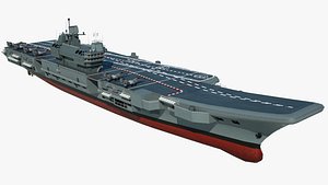 3D model large aircraft carrier vivaat