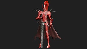 Red Blood Commander Igris from Solo Leveling Anime 3D Model 3D