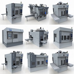 Collection of CNC Machines 3D model